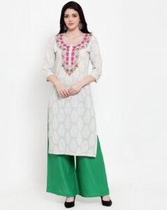 Green Women’s Plain Palazzo Pants