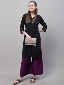 Wine Women’s Plain Palazzo Pants