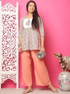 Peach Women’s Plain Palazzo Pants