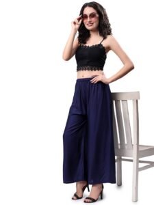 Navy Blue Women’s Plain Palazzo Pants