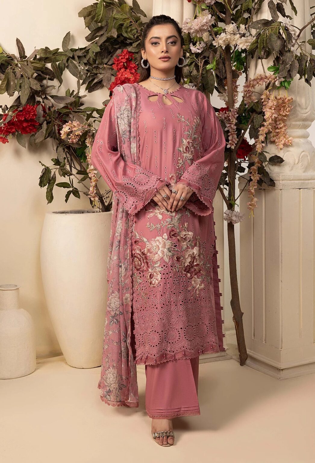 Adan's Libas HAELYN 9 Unstitched Schiffli Lawn 25 - Best Deal - Best Deals Available Now