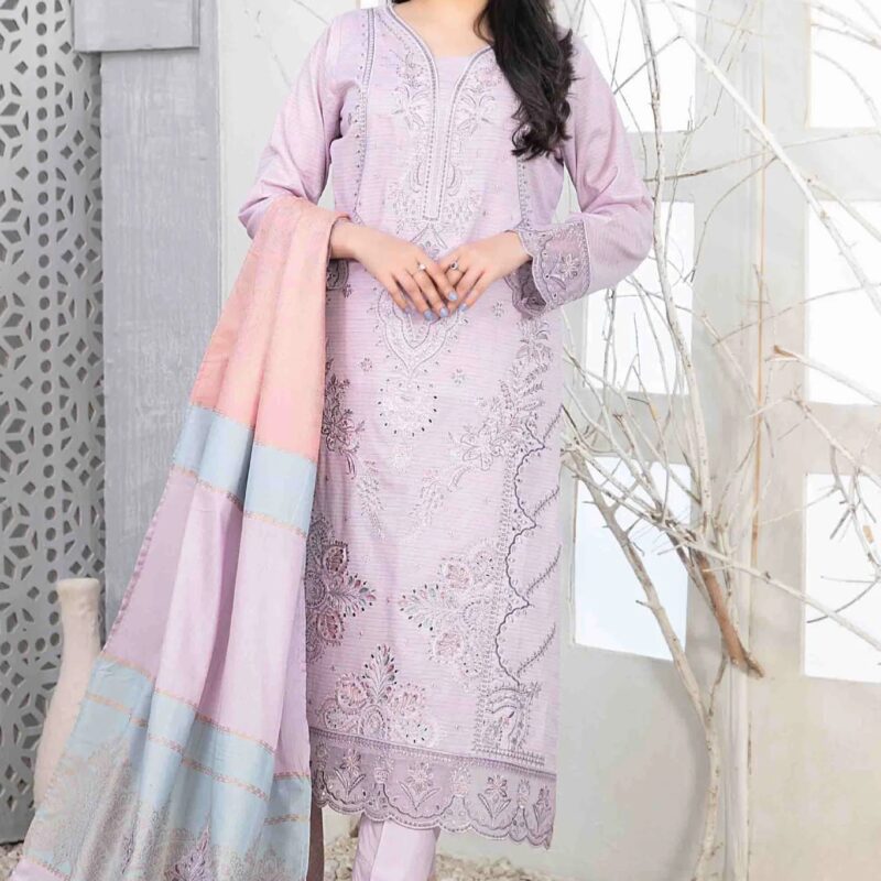 Mabel By Tawakkal Unstitched 3 Piece Emb Fancy Lawn Collection-D-1022 – Shomi Official