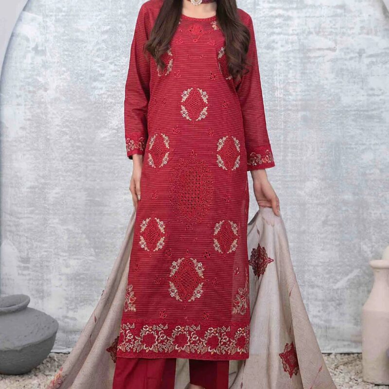 Mabel By Tawakkal Unstitched 3 Piece Emb Fancy Lawn Collection-D-1023 – Shomi Official