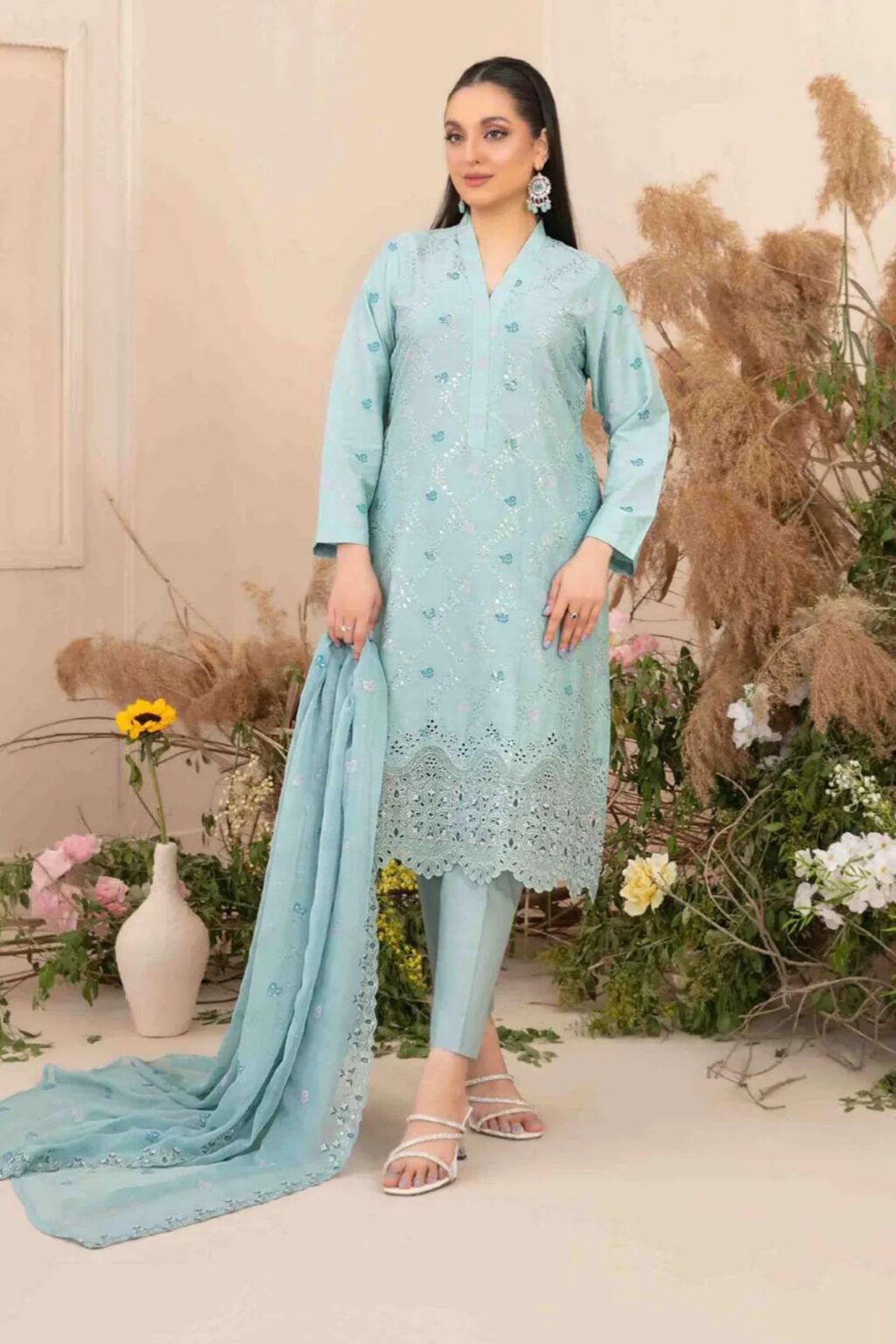 Zarna By Tawakkal Unstitched 3 Piece Emb Lawn Collection-D-1161 – ASIM FABRIC