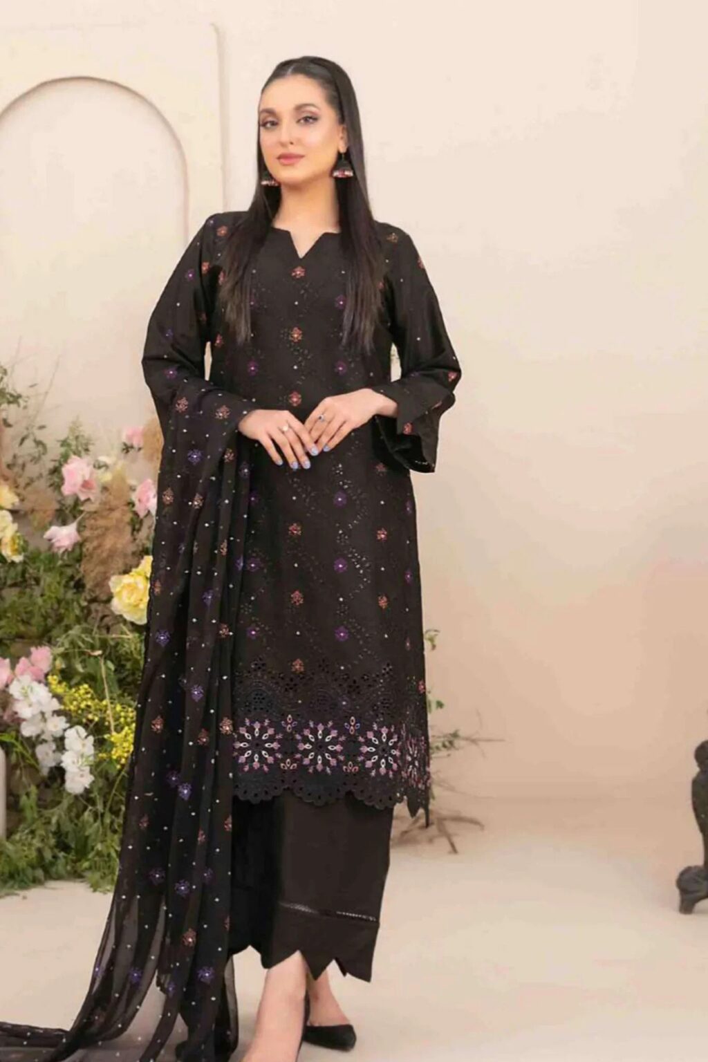Zarna By Tawakkal Unstitched 3 Piece Emb Lawn Collection-D-1165 – ASIM FABRIC