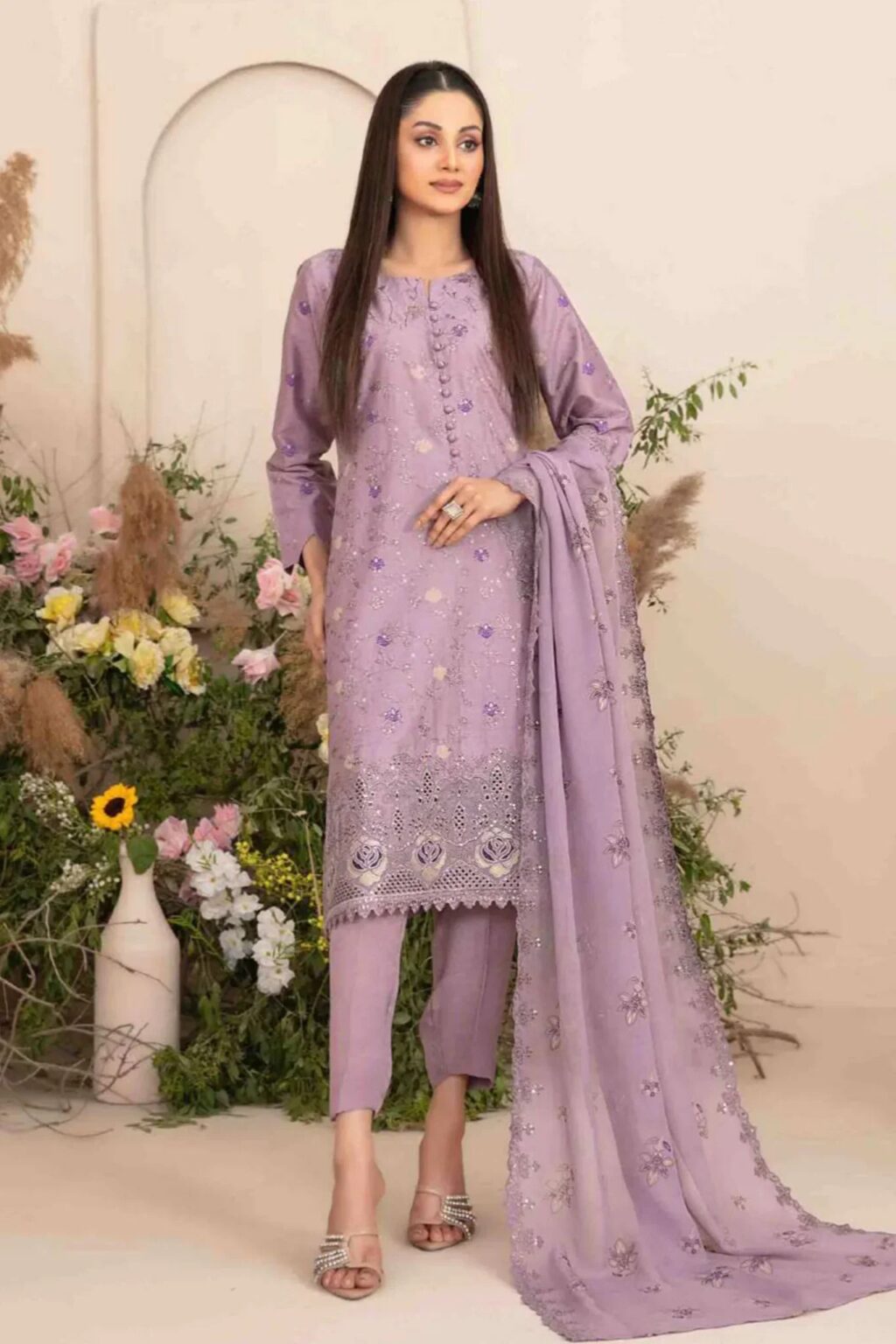 Zarna By Tawakkal Unstitched 3 Piece Emb Lawn Collection-D-1166 – ASIM FABRIC