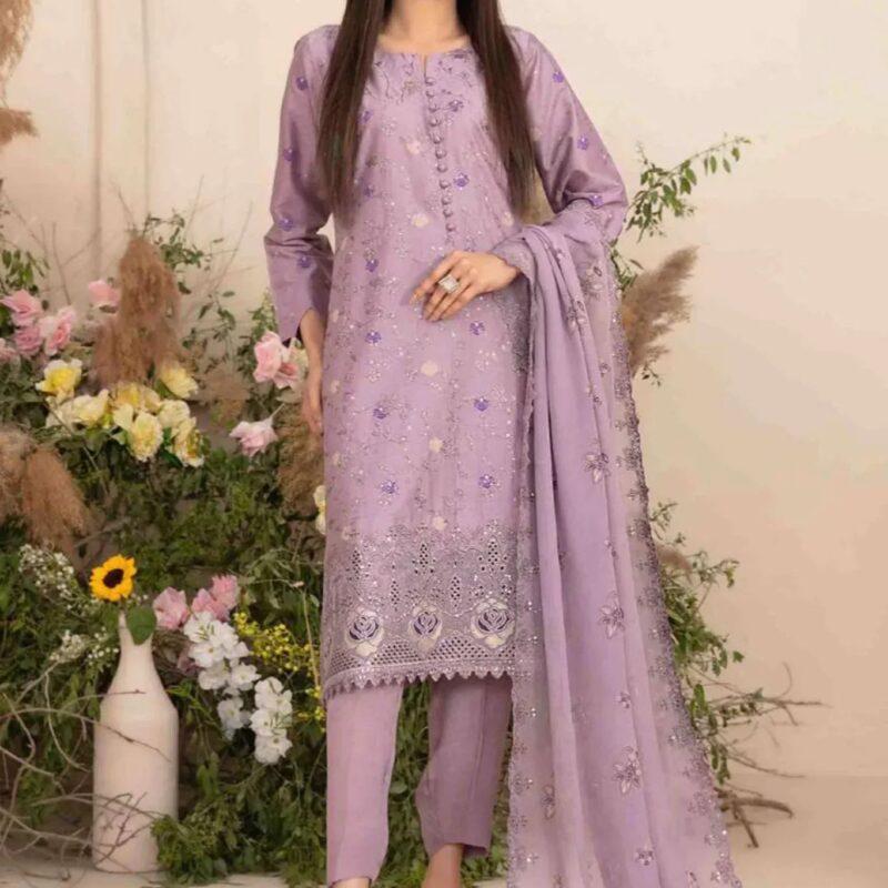 Zarna By Tawakkal Unstitched 3 Piece Emb Lawn Collection-D-1166 – ASIM FABRIC