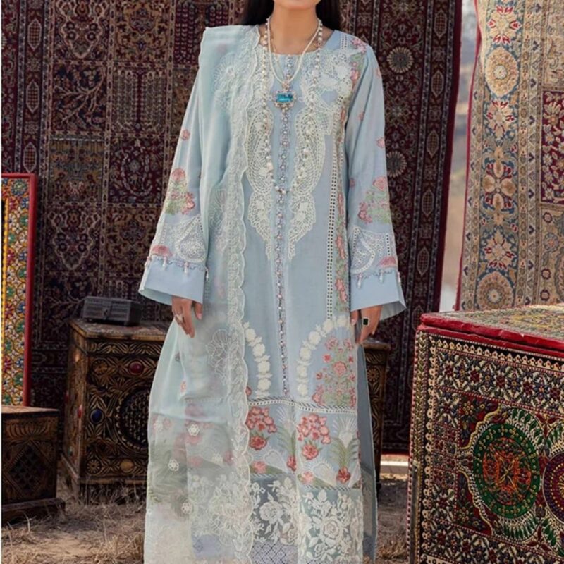 Adan Traditional Attire Unstitched Lawn 2025- Design 10 – IBAAS