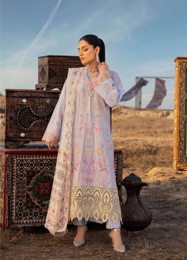 Adan Traditional Attire Unstitched Lawn 2025- Design 06 – IBAAS - Image 2