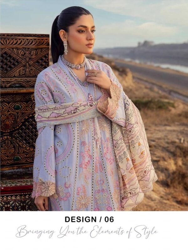 Adan Traditional Attire Unstitched Lawn 2025- Design 06 – IBAAS - Image 4