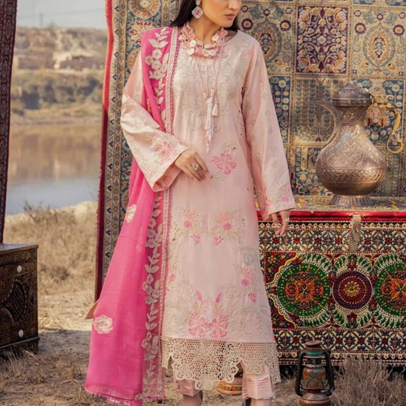 Adan Traditional Attire Unstitched Lawn 2025- Design 08 – IBAAS
