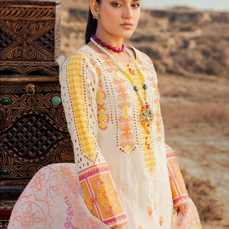Adan Traditional Attire Unstitched Lawn 2025- Design 09 – IBAAS