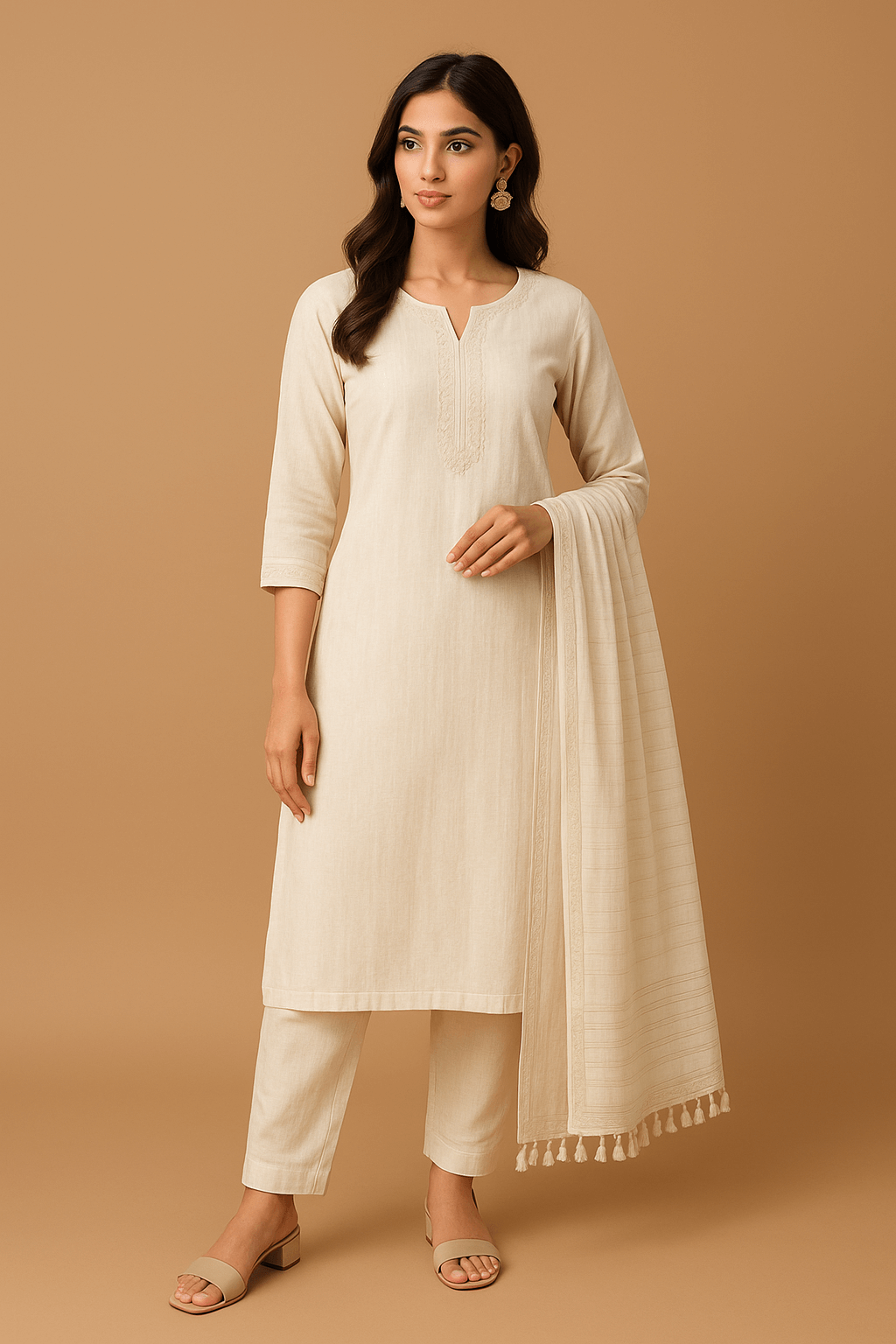 Unstitched cotton salwar suit by Teradozz