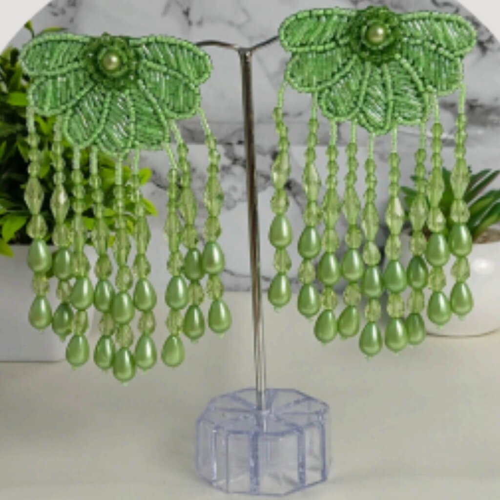 Classic Beaded Earrings for Women | Lightweight Party Wear Jewellery