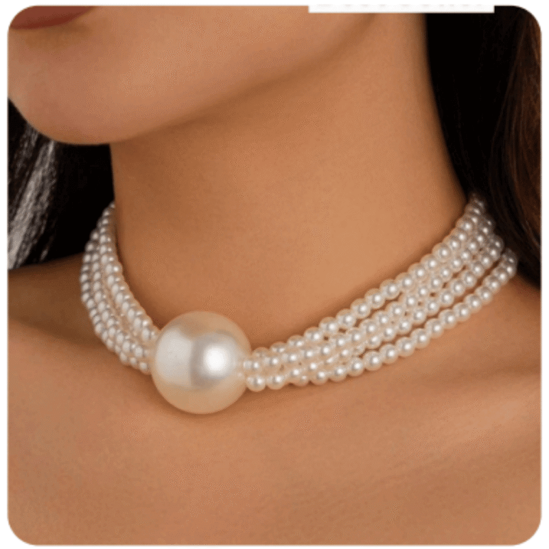 Design-01 – White Pearl Necklace for Women | Elegant Pearl Jewellery for Party & Wedding Wear