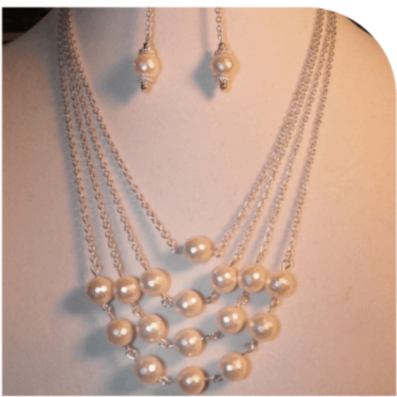 Design-04 – Elegant White Pearl Necklace for Women | Lightweight Party Wear Jewellery