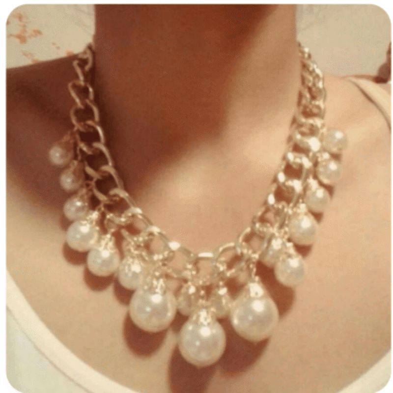 Design-05 – Stylish White Pearl Necklace for Women | Modern Pearl Jewellery Look
