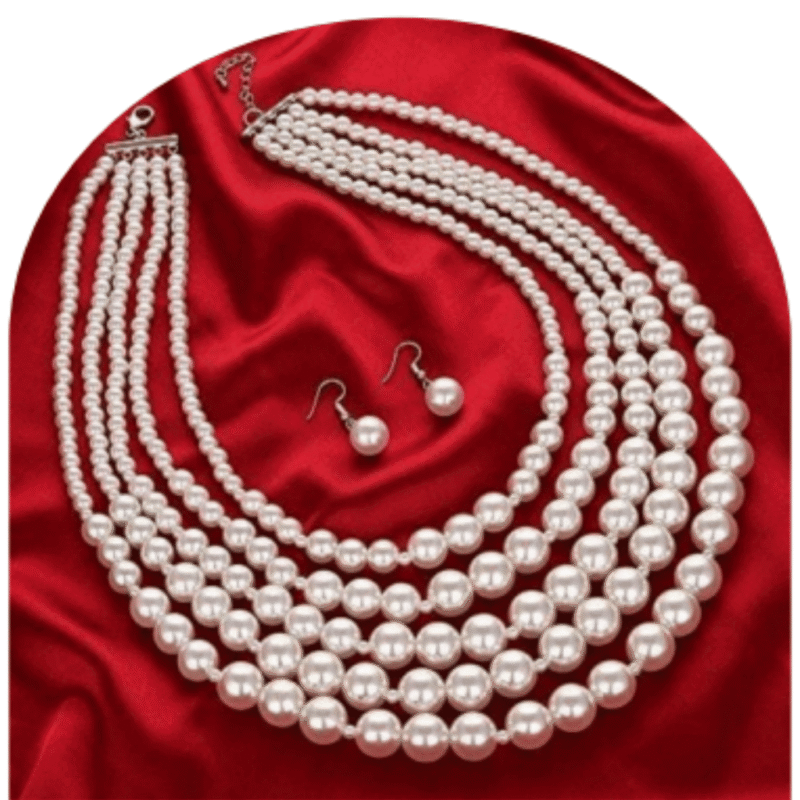 Design-06 – Premium White Pearl Necklace for Women | Royal Look Jewellery for Weddings