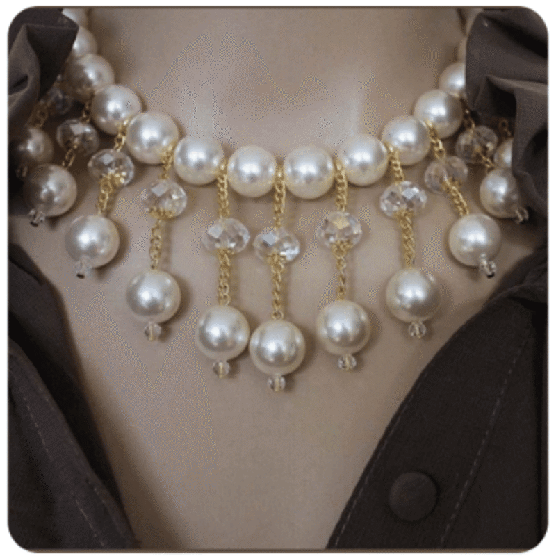 Design-09 – Traditional White Pearl Necklace for Women | Ethnic Wedding Wear Jewellery