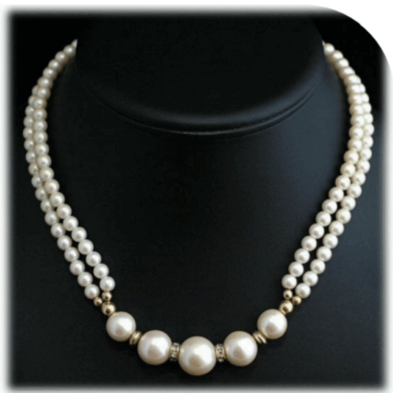 Design-12 – Designer Pearl Necklace for Women | Elegant White Pearl Jewellery