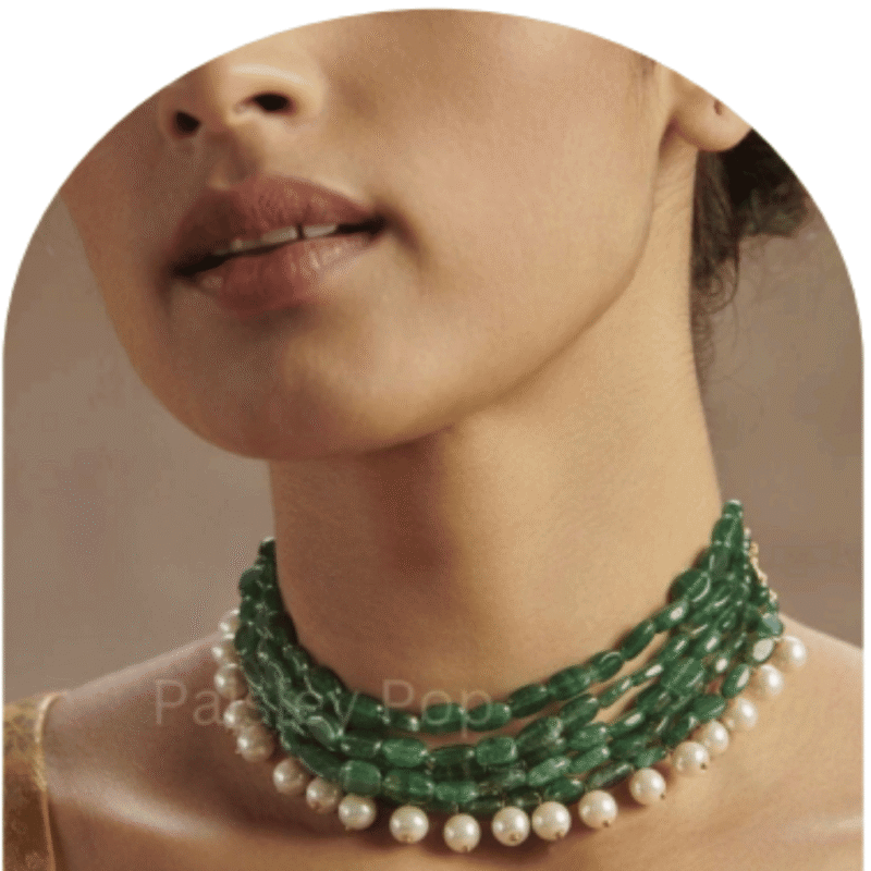 Design-18-A – Trendy Pearl Necklace for Women | Modern White Pearl Jewellery