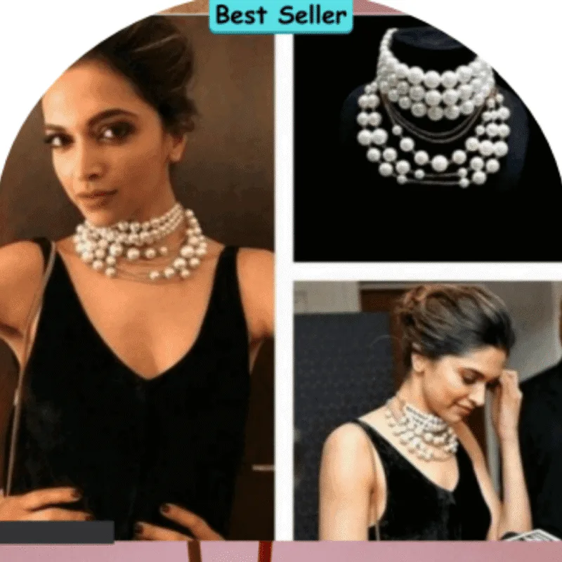 Design-20-D – Elegant White Pearl Necklace for Women | Stylish Party Wear