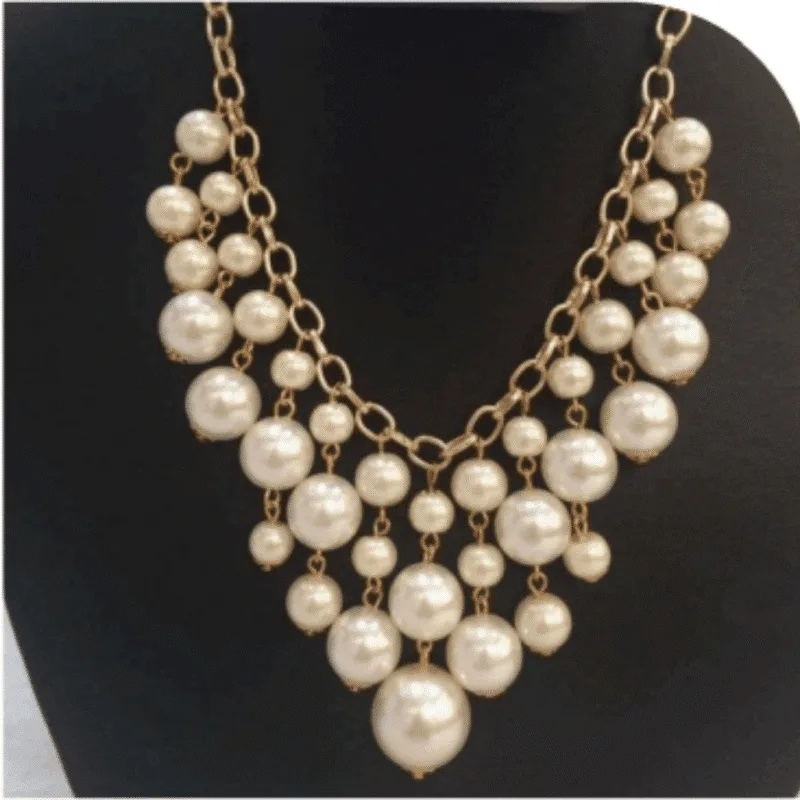 Design-24 – Trendy White Pearl Necklace for Women | Fashion Party Jewellery