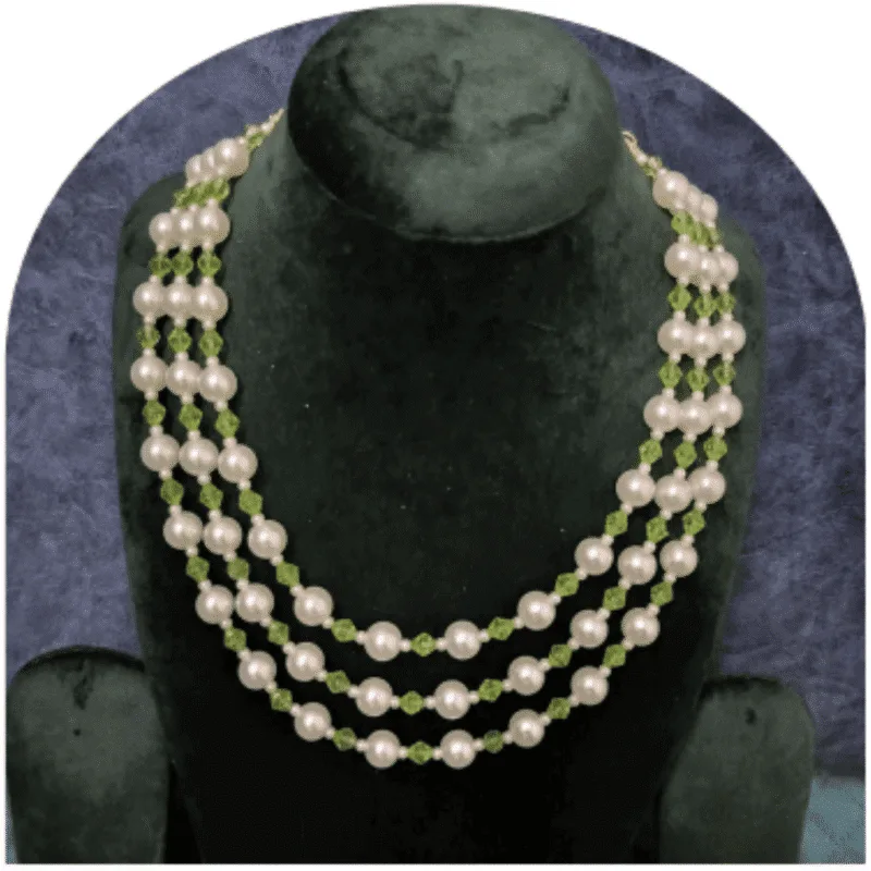 Design-33-B – Designer White Pearl Necklace for Women | Party Wear Jewellery