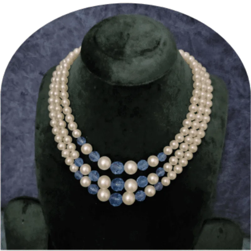 Design-34-C – Multi Layer Pearl Necklace for Women | Elegant Traditional Look