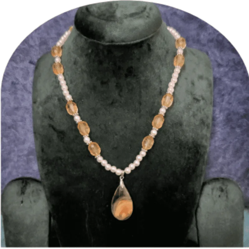 Design-36-C – Stylish White Pearl Necklace for Women | Fashion Jewellery Design
