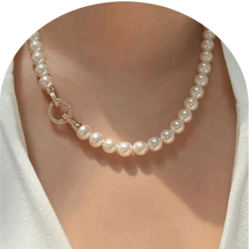 Design-46 – Premium White Pearl Necklace for Women | Wedding Function Jewellery