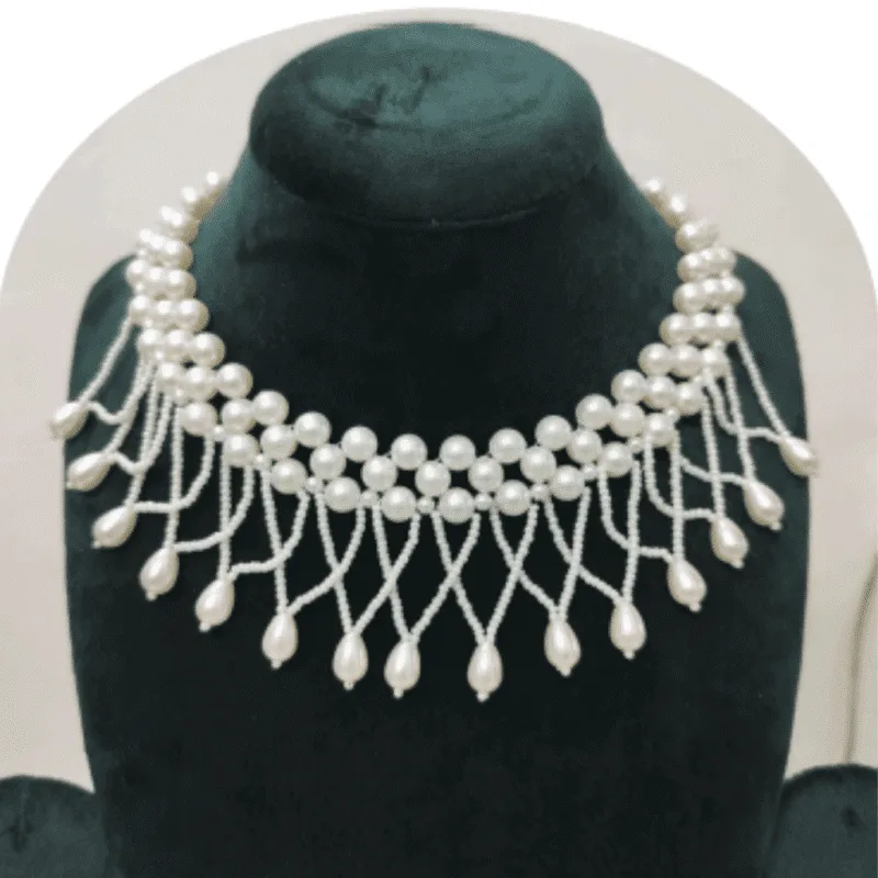 Design-51 – White Pearl Necklace for Women | Elegant & Classy Jewellery