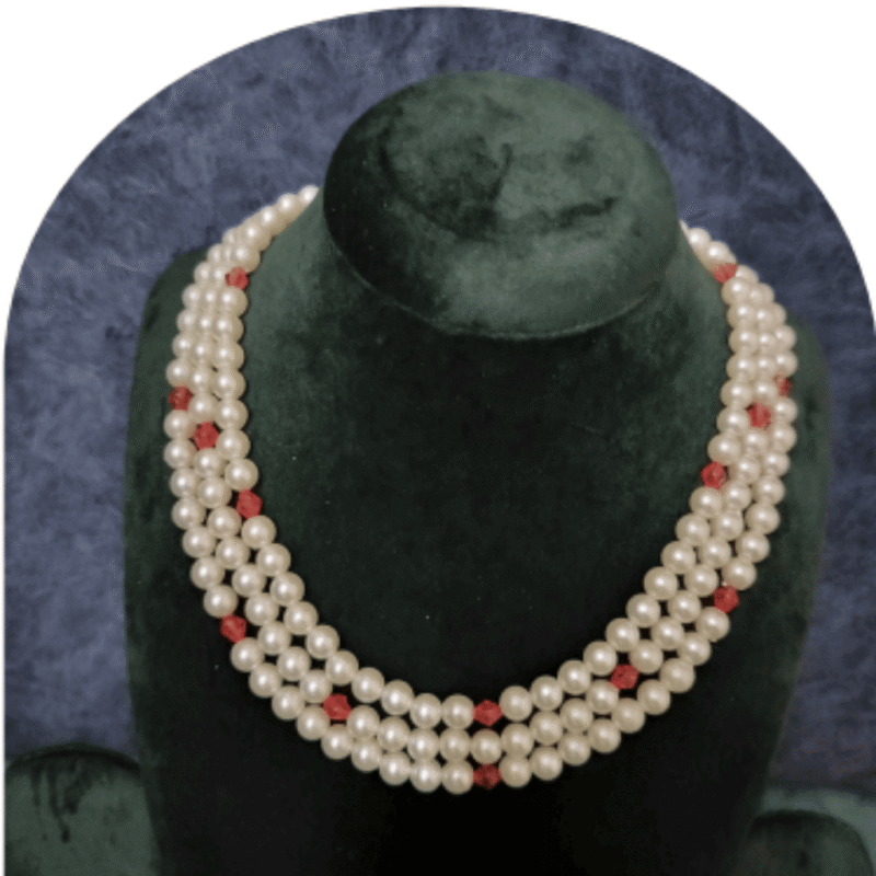 Design-53-A – Classic White Pearl Necklace for Women | Premium Party Wear