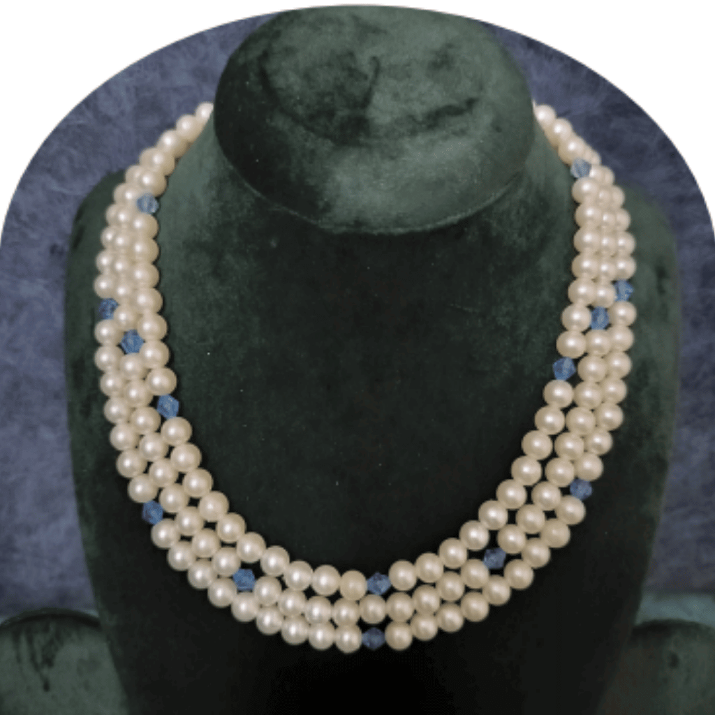 Design-53-C – Stylish White Pearl Necklace for Women | Modern Elegant Jewellery