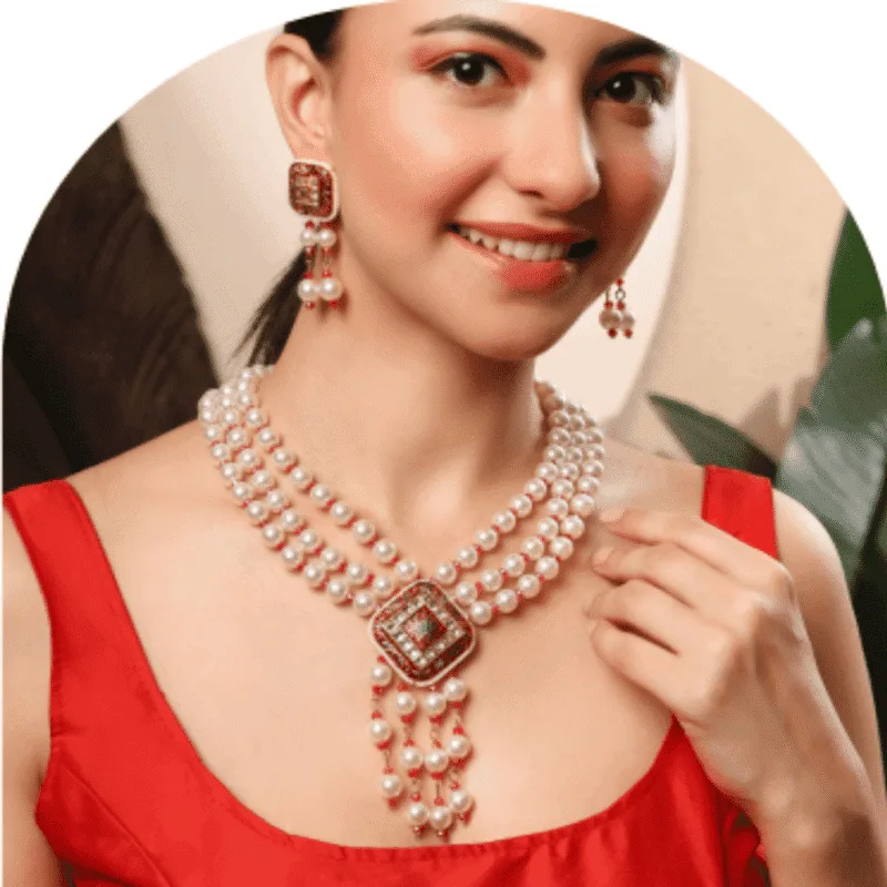 Design-64 – Trendy Pearl Necklace for Women | Modern Jewellery Style