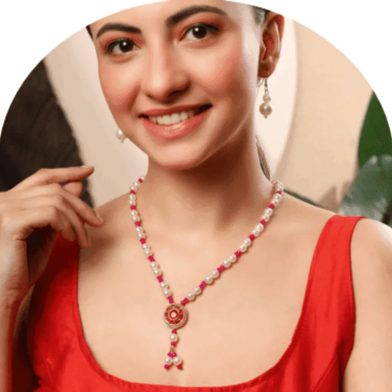 Design-69 – Elegant White Pearl Necklace for Women | Premium Look