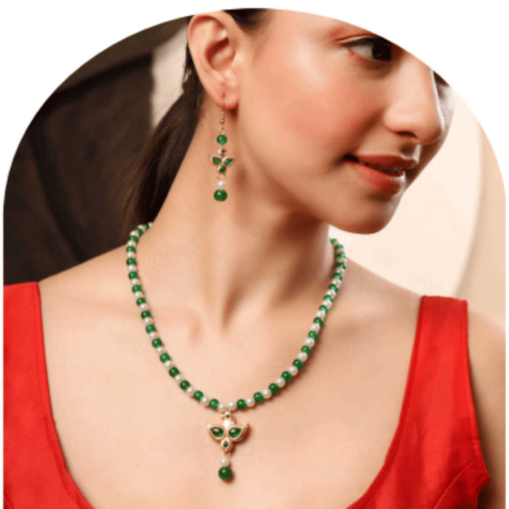 Design-71 – Premium White Pearl Necklace for Women | Festive Wear