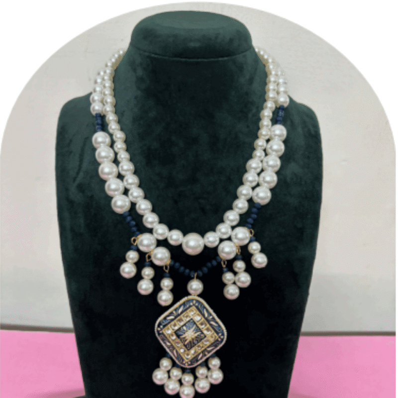 Design-75 – White Pearl Necklace for Women | Elegant Jewellery