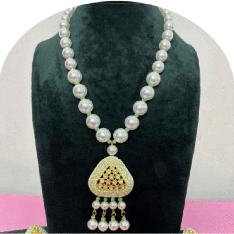 Design-77 – Classic White Pearl Necklace for Women | Timeless Design
