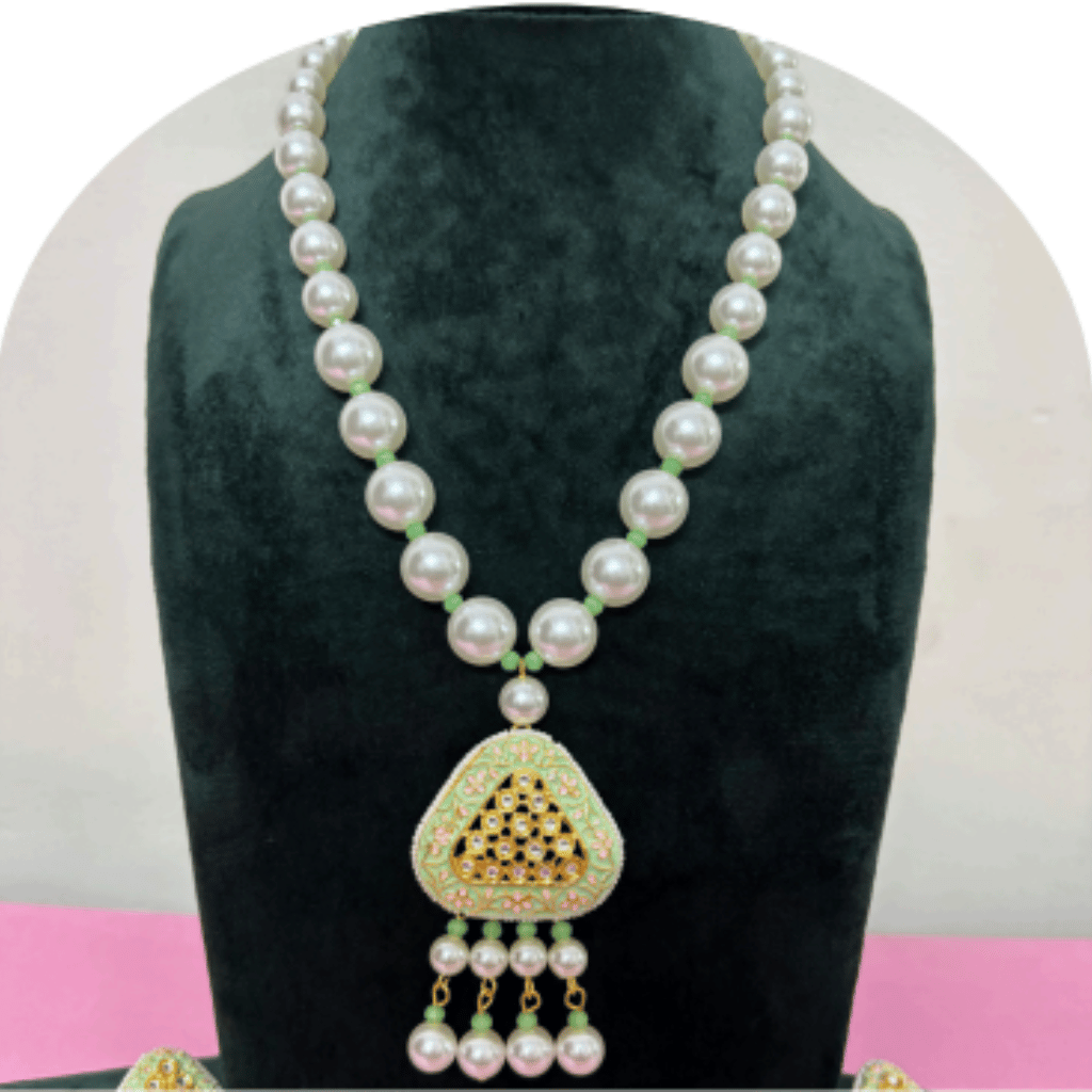 Design-77 – Classic White Pearl Necklace for Women | Timeless Design