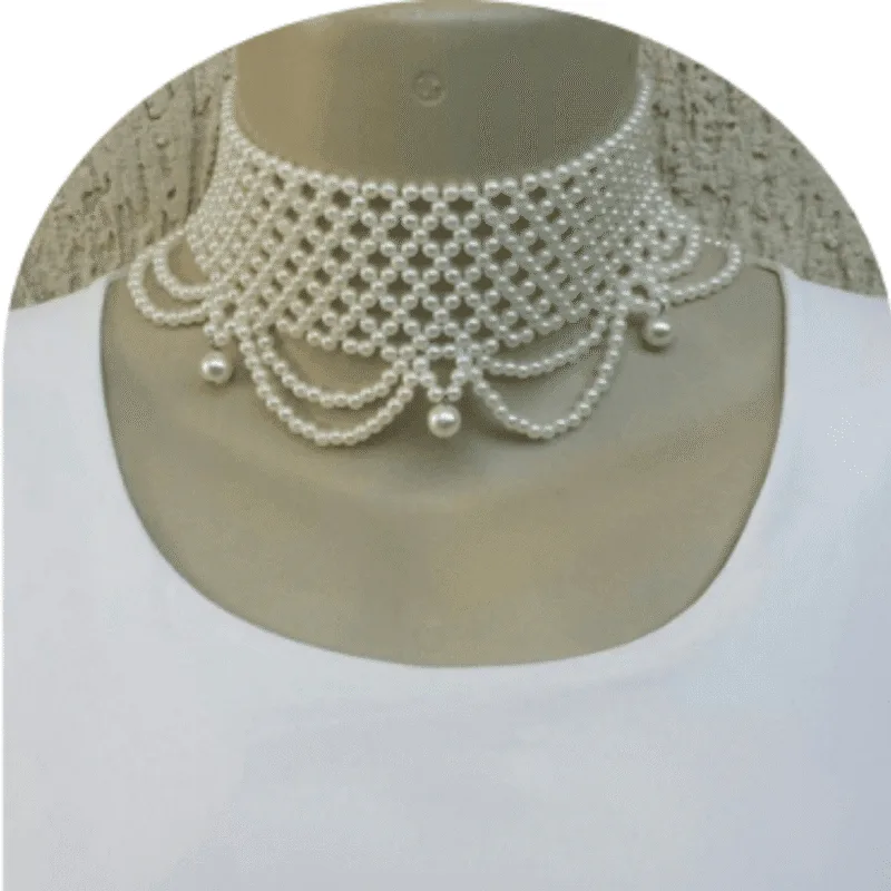 Design-83 – Traditional White Pearl Necklace for Women | Ethnic Wear