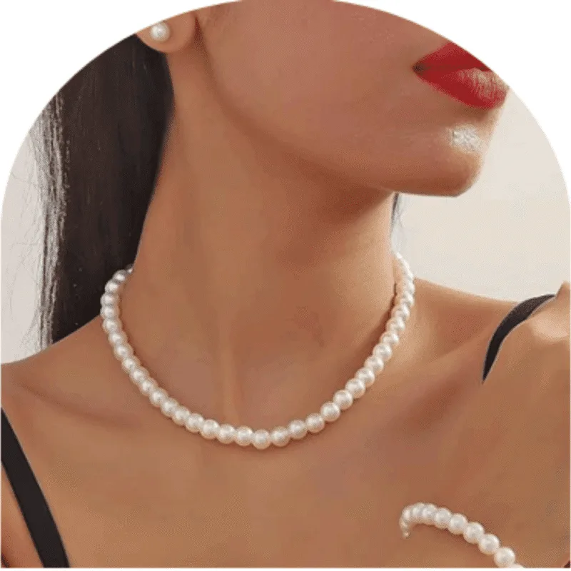 Design-85 – Designer White Pearl Necklace for Women | Party Jewellery