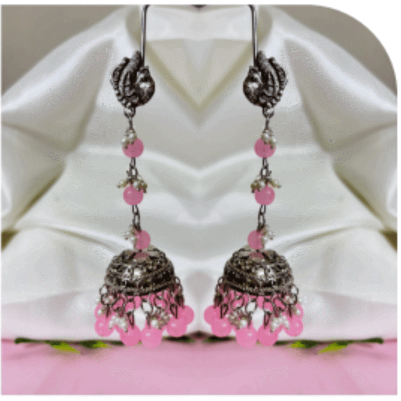 Oxidized Silver Party Wear Earrings for Women – Design OE-10c