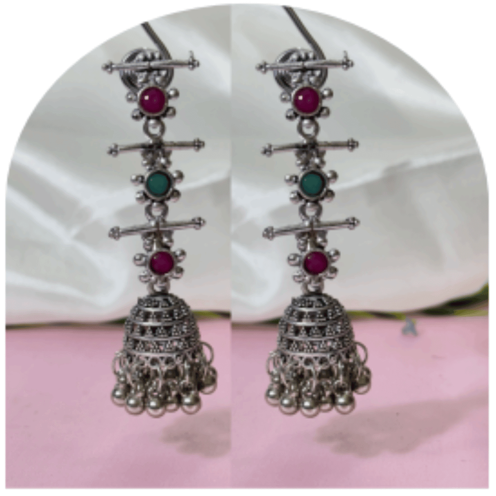 Oxidized Silver Premium Earrings for Women – Design OE-11a