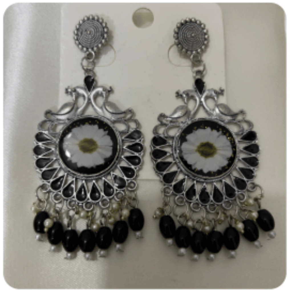 Oxidized Silver Daily Wear Earrings for Women – Design OE-12a