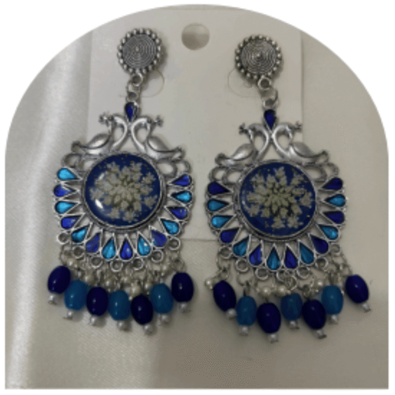 Oxidized Silver Daily Wear Earrings for Women – Design OE-12b