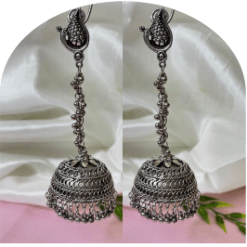 Oxidized Silver Designer Earrings for Women – Design OE-5