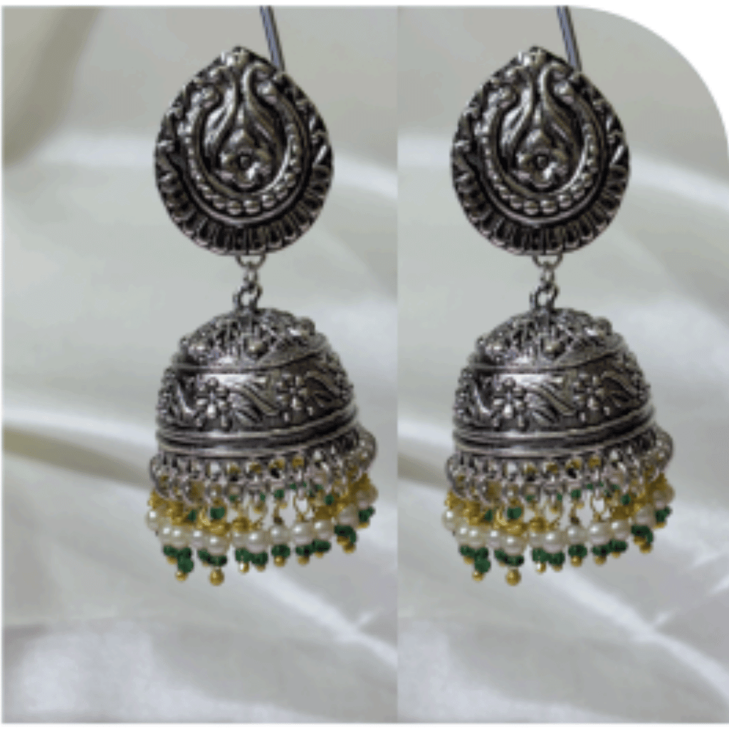 Oxidized Silver Designer Earrings for Women – Design OE-6