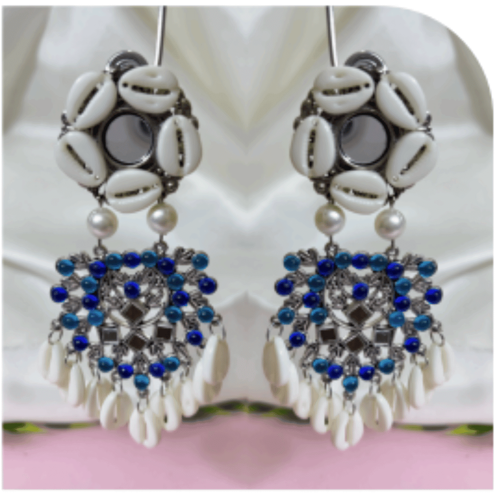 Oxidized Silver Ethnic Earrings for Women – Design OE-9b