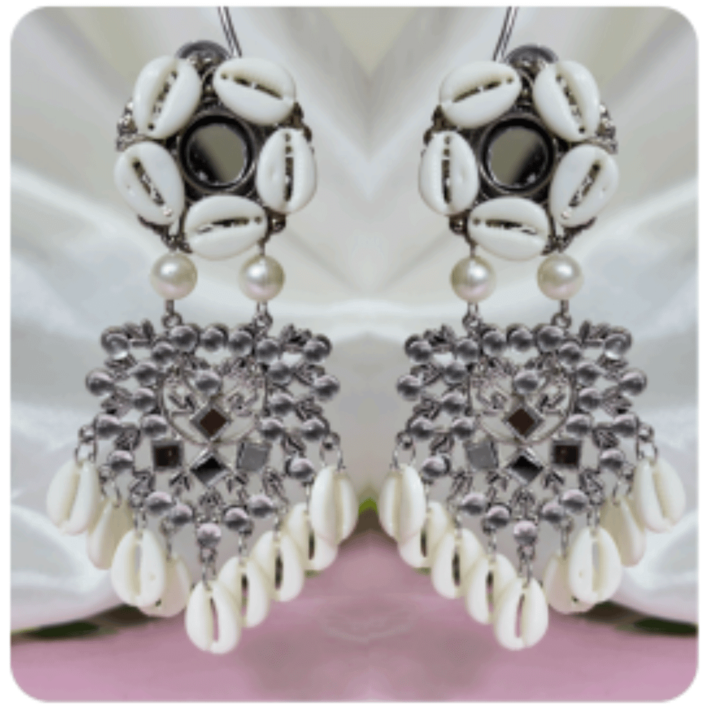 Oxidized Silver Ethnic Earrings for Women – Design OE-9c